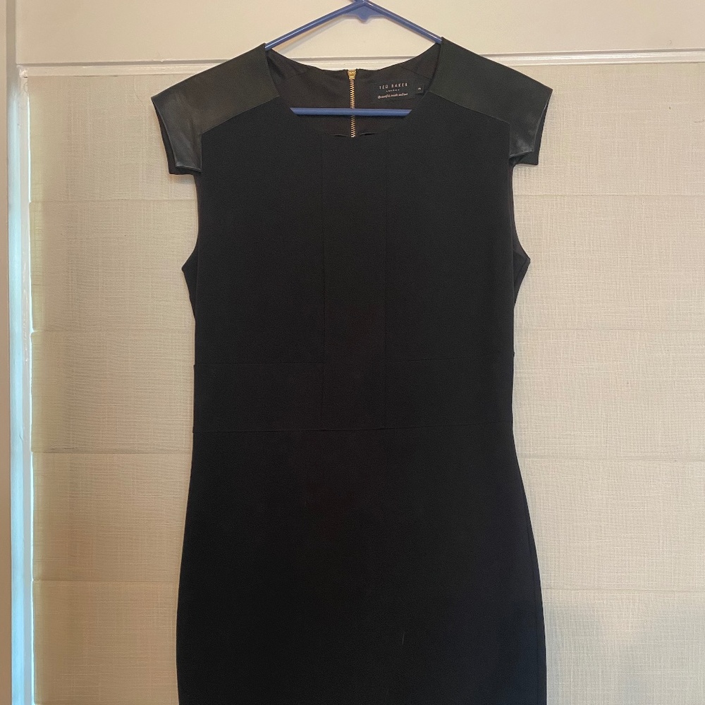Ted Baker Leather shoulder dress